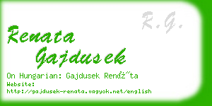 renata gajdusek business card